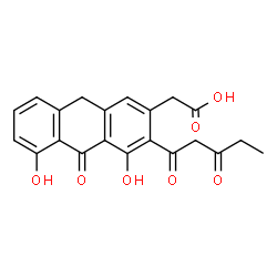ChemSpider 2D Image | 12-Deoxyaklanonic acid | C21H18O7