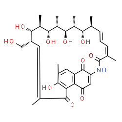 ChemSpider 2D Image | (7E,9R,10S,11R,12R,13R,14R,15R,16S,17S,18E,20Z)-4,10,12,14,16-Pentahydroxy-9-(hydroxymethyl)-3,7,11,13,15,17,21-heptamethyl-23-azatricyclo[22.3.1.0~5,27~]octacosa-1(27),2,4,7,18,20,24-heptaene-6,22,26
,28-tetrone | C35H45NO10