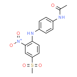 ChemSpider 2D Image | N-(4-{[4-(Methylsulfonyl)-2-nitrophenyl]amino}phenyl)acetamide | C15H15N3O5S