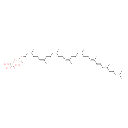 ChemSpider 2D Image | (2Z,6Z,10Z,14Z,18Z,22E,26E)-3,7,11,15,19,23,27,31-Octamethyl-2,6,10,14,18,22,26,30-dotriacontaoctaen-1-yl trihydrogen diphosphate | C40H68O7P2