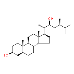 ChemSpider 2D Image | (3beta,5alpha,14xi,22S,24R)-Ergostane-3,22-diol | C28H50O2