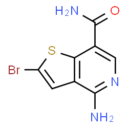 ChemSpider 2D Image | 4-Amino-2-bromothieno[3,2-c]pyridine-7-carboxamide | C8H6BrN3OS