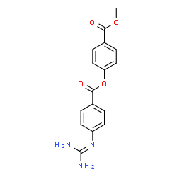 ChemSpider 2D Image | 4-(Methoxycarbonyl)phenyl 4-[(diaminomethylene)amino]benzoate | C16H15N3O4