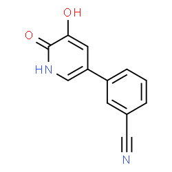 ChemSpider 2D Image | 3-(5-Hydroxy-6-oxo-1,6-dihydro-3-pyridinyl)benzonitrile | C12H8N2O2