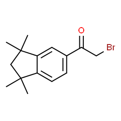 ChemSpider 2D Image | 2-Bromo-1-(1,1,3,3-tetramethyl-2,3-dihydro-1H-inden-5-yl)ethanone | C15H19BrO