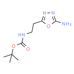 ChemSpider 2D Image | 2-Methyl-2-propanyl [2-(5-amino-1,3,4-oxadiazol-2-yl)ethyl]carbamate | C9H16N4O3