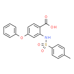 ChemSpider 2D Image | 2-{[(4-Methylphenyl)sulfonyl]amino}-4-phenoxybenzoic acid | C20H17NO5S