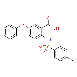 ChemSpider 2D Image | 2-{[(4-Methylphenyl)sulfonyl]amino}-5-phenoxybenzoic acid | C20H17NO5S