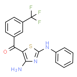 ChemSpider 2D Image | (4-Amino-2-anilino-1,3-thiazol-5-yl)[3-(trifluoromethyl)phenyl]methanone | C17H12F3N3OS