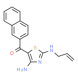 ChemSpider 2D Image | [2-(Allylamino)-4-amino-1,3-thiazol-5-yl](2-naphthyl)methanone | C17H15N3OS