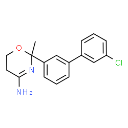 ChemSpider 2D Image | 2-(3'-Chloro-3-biphenylyl)-2-methyl-5,6-dihydro-2H-1,3-oxazin-4-amine | C17H17ClN2O