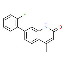 ChemSpider 2D Image | 7-(2-Fluorophenyl)-4-methyl-2(1H)-quinolinone | C16H12FNO