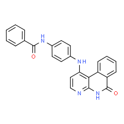 ChemSpider 2D Image | N-{4-[(6-Oxo-4,6-dihydrobenzo[c][1,8]naphthyridin-1-yl)amino]phenyl}benzamide | C25H18N4O2