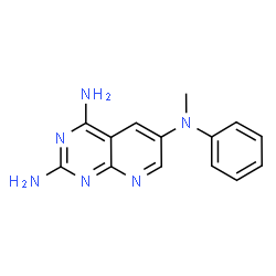 ChemSpider 2D Image | N~6~-Methyl-N~6~-phenylpyrido[2,3-d]pyrimidine-2,4,6-triamine | C14H14N6