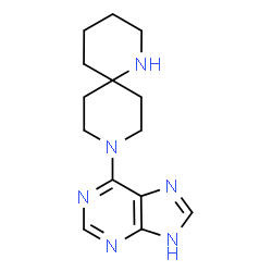 ChemSpider 2D Image | 6-(1,9-Diazaspiro[5.5]undecan-9-Yl)-9h-Purine | C14H20N6