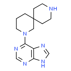ChemSpider 2D Image | 2-(1H-Purin-6-yl)-2,9-diazaspiro[5.5]undecane | C14H20N6