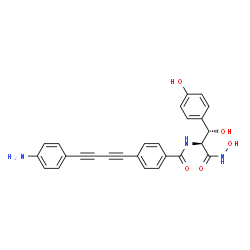 ChemSpider 2D Image | (betaS)-Nalpha-{4-[4-(4-Aminophenyl)-1,3-butadiyn-1-yl]benzoyl}-N,beta-dihydroxy-L-tyrosinamide | C26H21N3O5