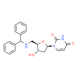 ChemSpider 2D Image | 2',5'-Dideoxy-5'-[(diphenylmethyl)amino]uridine | C22H23N3O4
