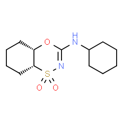 ChemSpider 2D Image | (4aS,8aR)-N-Cyclohexyl-4a,5,6,7,8,8a-hexahydro-4,1,2-benzoxathiazin-3-amine 1,1-dioxide | C13H22N2O3S