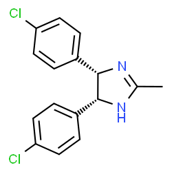 ChemSpider 2D Image | (4R,5S)-4,5-Bis(4-chlorophenyl)-2-methyl-4,5-dihydro-1H-imidazole | C16H14Cl2N2