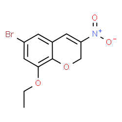 ChemSpider 2D Image | 6-Bromo-8-ethoxy-3-nitro-2H-chromene | C11H10BrNO4