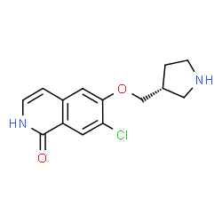 ChemSpider 2D Image | 7-Chloro-6-[(3R)-3-pyrrolidinylmethoxy]-1(2H)-isoquinolinone | C14H15ClN2O2