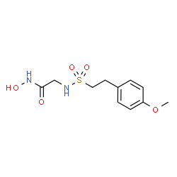 ChemSpider 2D Image | N-Hydroxy-N~2~-{[2-(4-methoxyphenyl)ethyl]sulfonyl}glycinamide | C11H16N2O5S