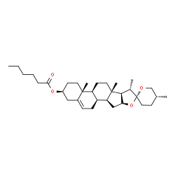 ChemSpider 2D Image | (3beta,8alpha,25R)-Spirost-5-en-3-yl hexanoate | C33H52O4