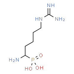 ChemSpider 2D Image | (1-Amino-5-carbamimidamidopentyl)phosphonic acid | C6H17N4O3P