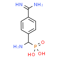 ChemSpider 2D Image | [Amino(4-carbamimidoylphenyl)methyl]phosphonic acid | C8H12N3O3P