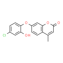 ChemSpider 2D Image | 7-(4-Chloro-2-hydroxyphenoxy)-4-methyl-2H-chromen-2-one | C16H11ClO4