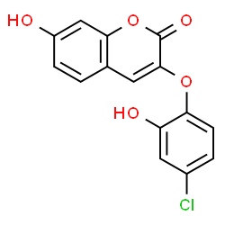 ChemSpider 2D Image | 3-(4-Chloro-2-hydroxyphenoxy)-7-hydroxy-2H-chromen-2-one | C15H9ClO5