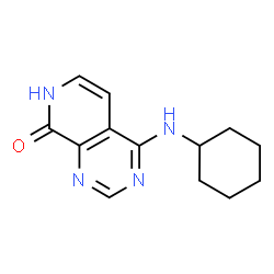 ChemSpider 2D Image | 4-(Cyclohexylamino)pyrido[3,4-d]pyrimidin-8(7H)-one | C13H16N4O