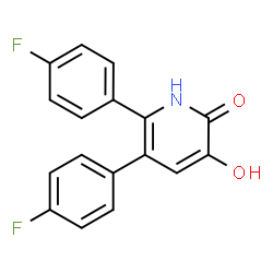 ChemSpider 2D Image | 5,6-Bis(4-Fluorophenyl)pyridine-2,3-Diol | C17H11F2NO2