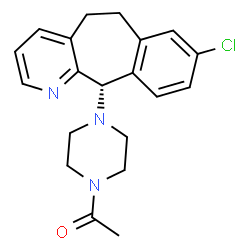 ChemSpider 2D Image | 1-{4-[(11S)-8-Chloro-6,11-dihydro-5H-benzo[5,6]cyclohepta[1,2-b]pyridin-11-yl]-1-piperazinyl}ethanone | C20H22ClN3O