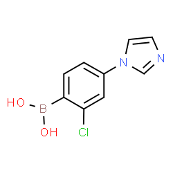 ChemSpider 2D Image | [2-Chloro-4-(1H-imidazol-1-yl)phenyl]boronic acid | C9H8BClN2O2