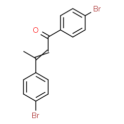 ChemSpider 2D Image | 1,3-Bis(4-bromophenyl)-2-buten-1-one | C16H12Br2O