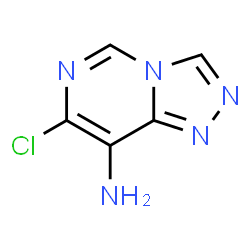 ChemSpider 2D Image | 7-Chloro[1,2,4]triazolo[4,3-c]pyrimidin-8-amine | C5H4ClN5