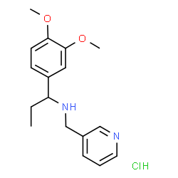 ChemSpider 2D Image | [1-(3,4-dimethoxyphenyl)propyl](pyridin-3-ylmethyl)amine hydrochloride | C17H23ClN2O2