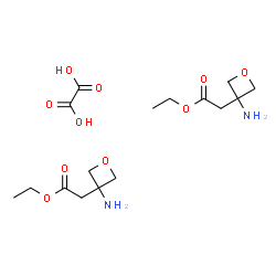 ChemSpider 2D Image | ethyl 2-(3-aminooxetan-3-yl)acetate hemioxalate | C16H28N2O10