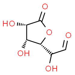 ChemSpider 2D Image | [(2S,3R,4S)-3,4-Dihydroxy-5-oxotetrahydro-2-furanyl](hydroxy)acetaldehyde | C6H8O6