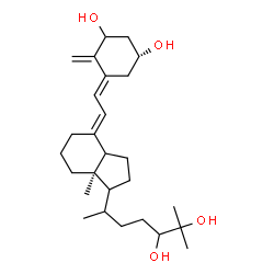 ChemSpider 2D Image | (3R,5E,7E,14xi,17xi,20xi)-9,10-Secocholesta-5,7,10-triene-1,3,24,25-tetrol | C27H44O4