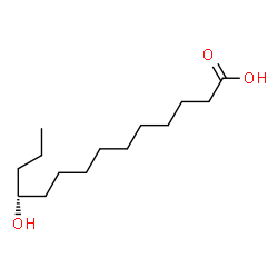 ChemSpider 2D Image | (11R)-11-Hydroxytetradecanoic acid | C14H28O3