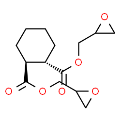 ChemSpider 2D Image | Bis(2-oxiranylmethyl) (1S,2S)-1,2-cyclohexanedicarboxylate | C14H20O6
