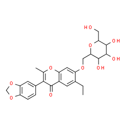 ChemSpider 2D Image | 1,5-Anhydro-1-({[3-(1,3-benzodioxol-5-yl)-6-ethyl-2-methyl-4-oxo-4H-chromen-7-yl]oxy}methyl)hexitol | C26H28O10