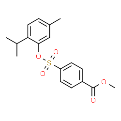 ChemSpider 2D Image | Methyl 4-[(2-isopropyl-5-methylphenoxy)sulfonyl]benzoate | C18H20O5S