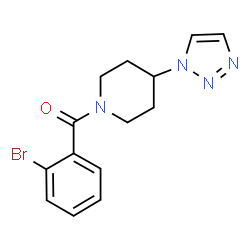 ChemSpider 2D Image | (2-Bromophenyl)[4-(1H-1,2,3-triazol-1-yl)-1-piperidinyl]methanone | C14H15BrN4O