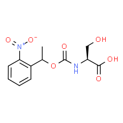 ChemSpider 2D Image | N-{[1-(2-Nitrophenyl)ethoxy]carbonyl}-L-serine | C12H14N2O7