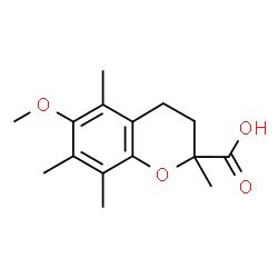 ChemSpider 2D Image | 6-Methoxy-2,5,7,8-tetramethyl-2-chromanecarboxylic acid | C15H20O4