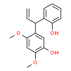 ChemSpider 2D Image | 5-[1-(2-Hydroxyphenyl)-2-propen-1-yl]-2,4-dimethoxyphenol | C17H18O4